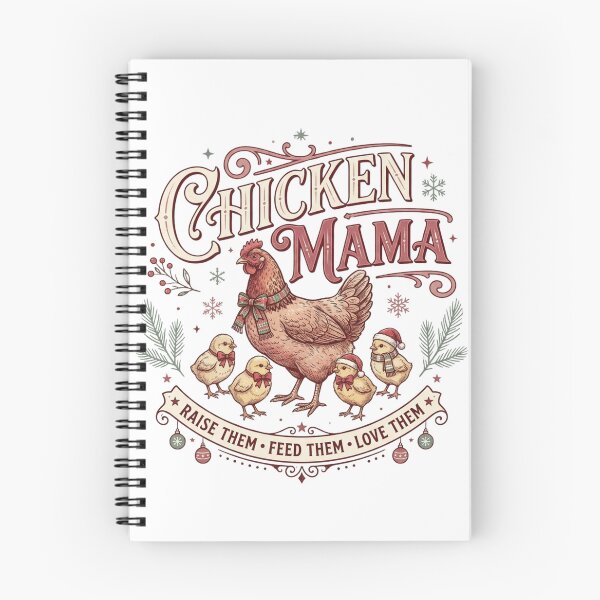 Item preview, Chicken Mama Vintage Christmas Hen with Chicks Backyard Poultry Keeper designed and sold by raedattia.