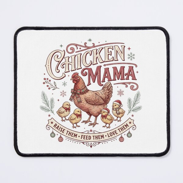 Item preview, Chicken Mama Vintage Christmas Hen with Chicks Backyard Poultry Keeper designed and sold by raedattia.