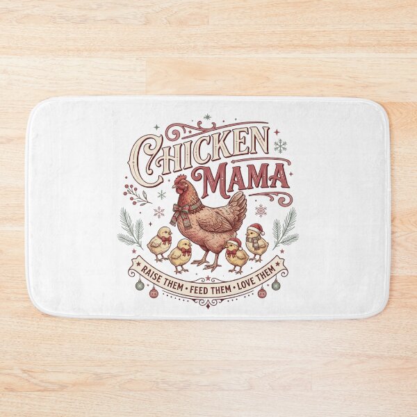 Item preview, Chicken Mama Vintage Christmas Hen with Chicks Backyard Poultry Keeper designed and sold by raedattia.