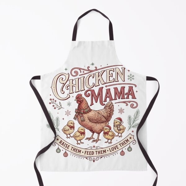 Item preview, Chicken Mama Vintage Christmas Hen with Chicks Backyard Poultry Keeper designed and sold by raedattia.