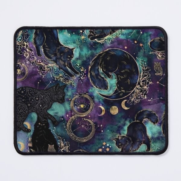 Item preview, Celestial Galaxy Cat Constellation Tapestry Fabric designed and sold by ArtivoNest.