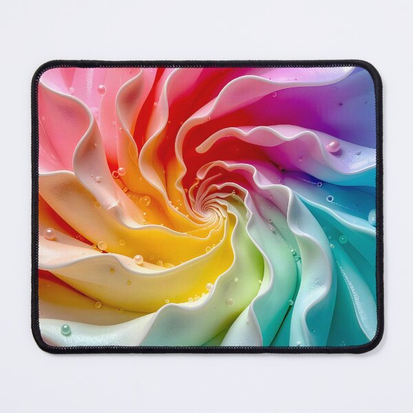 Item preview, Colorful Spiral Swirl with Water Droplets in Pink Aqua Yellow designed and sold by Vicky Brago-Mitchell®.