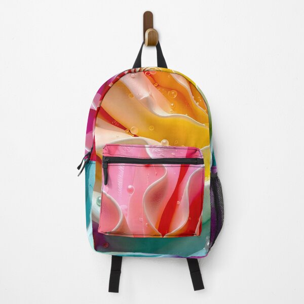 Item preview, Colorful Spiral Swirl with Water Droplets in Pink Aqua Yellow designed and sold by Vicky Brago-Mitchell®.