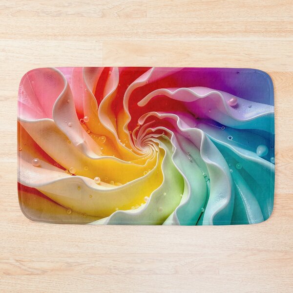 Item preview, Colorful Spiral Swirl with Water Droplets in Pink Aqua Yellow designed and sold by Vicky Brago-Mitchell®.
