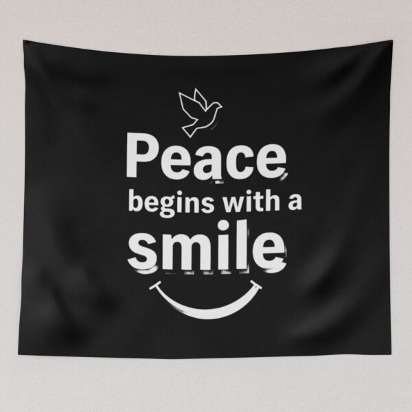 Item preview, Peace begins with a smile designed and sold by AnonimusDesigns.