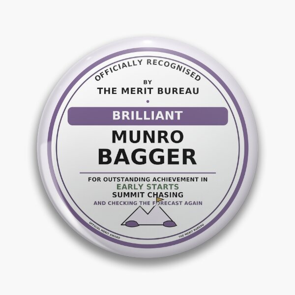 Item preview, Munro Bagger Gift | Brilliant Scottish Hiking Award designed and sold by TheMeritBureau.