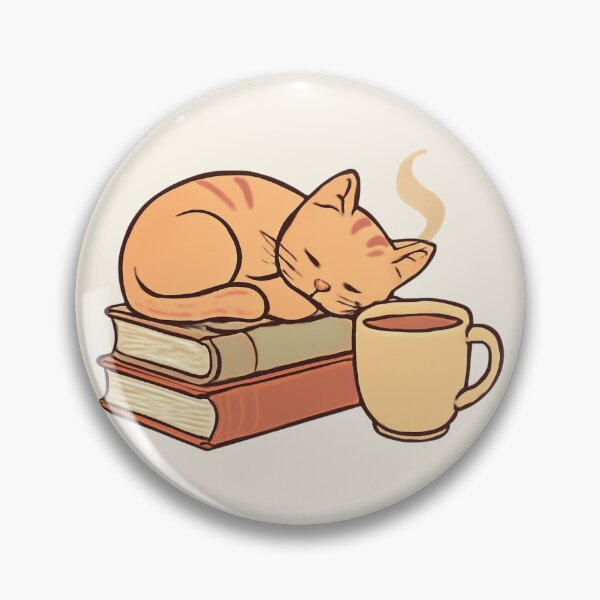 Item preview, Cozy Cat Sleeping On Books Cute Reading Bookworm designed and sold by KeySeen.