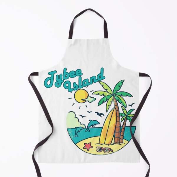 Item preview, Tybee Island Georgia Retro Beach Scene Palm Trees Surfboard Design designed and sold by DonnaRaine.
