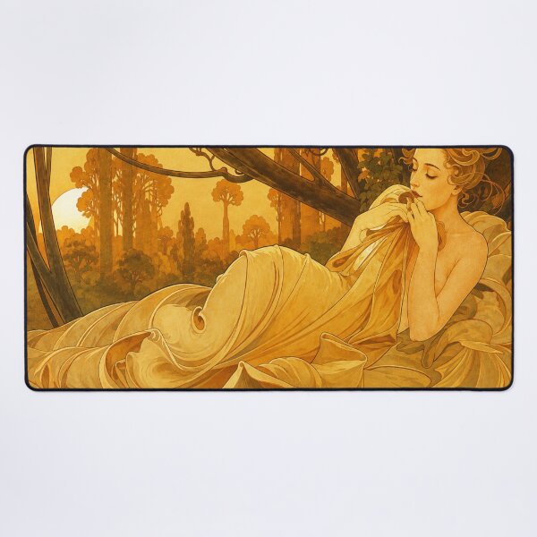 Item preview, Alphonse Mucha Art Print, Art Nouveau Woman, Vintage Floral Wall Art designed and sold by RickE.