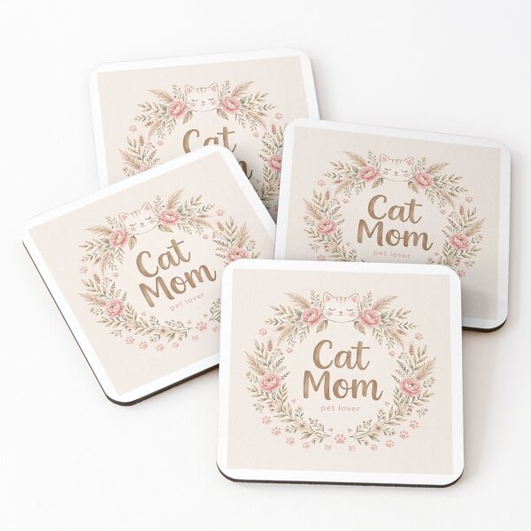 Item preview, Cat Mom Boho Floral Pet Lover Cute Sticker designed and sold by Softlife by Harvir.