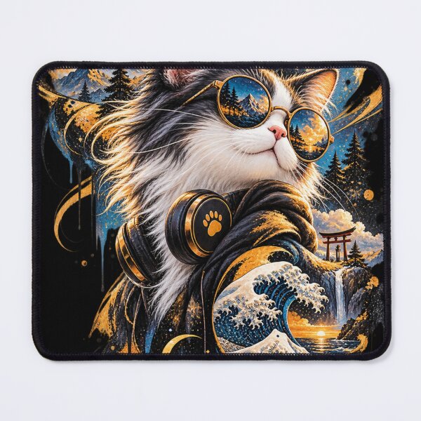 Item preview, Cosmic Mountain Cat | Golden Midnight Adventure designed and sold by Zosera.