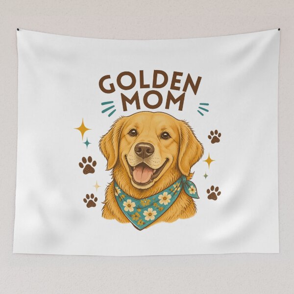 Item preview, Golden Retriever Mom Cute Dog Mom Floral Bandana Golden Retriever Lover designed and sold by Randomnessy.