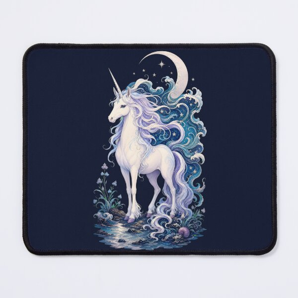 Item preview, Celestial Ocean Unicorn: Magical Moon & Sea Waves Art designed and sold by Funny meme.