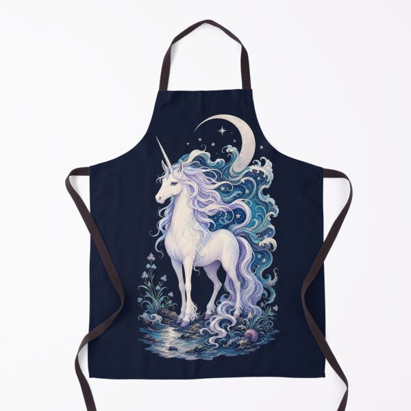 Item preview, Celestial Ocean Unicorn: Magical Moon & Sea Waves Art designed and sold by The boys.