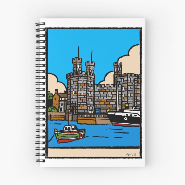 Item preview, Caernarfon Castle, North Wales l Original British Landmark Art | GWART designed and sold by GWARTGB.