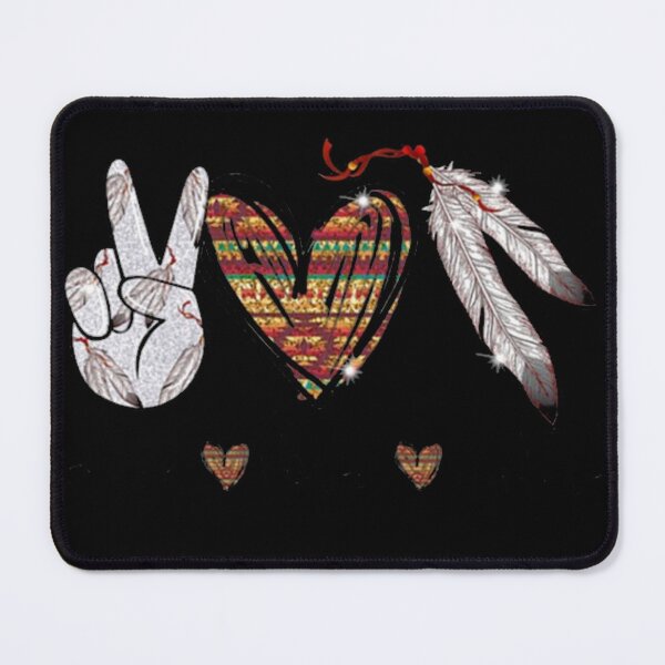 Item preview, Peace Love Native American Hippie Heart Native designed and sold by Harrison Lucas.