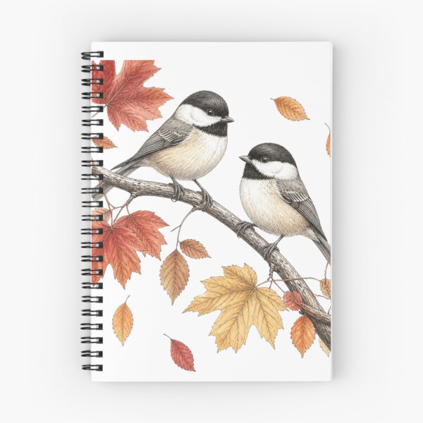 Item preview, Chickadee Birds on Autumn Branch designed and sold by VaneDesings.