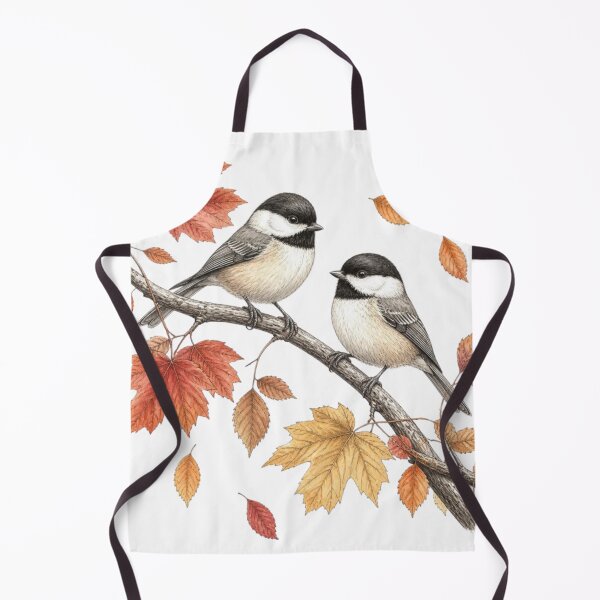 Item preview, Chickadee Birds on Autumn Branch designed and sold by VaneDesings.