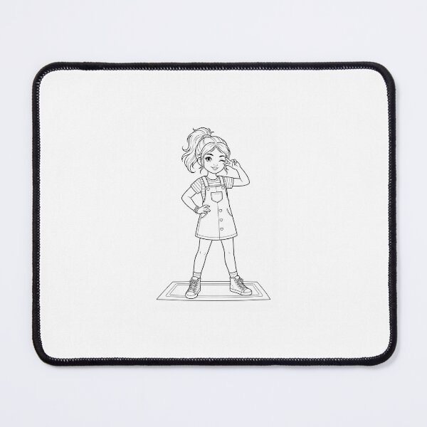 Item preview, Lovely everyday girl coloring book style designed and sold by Nuchareeshop.