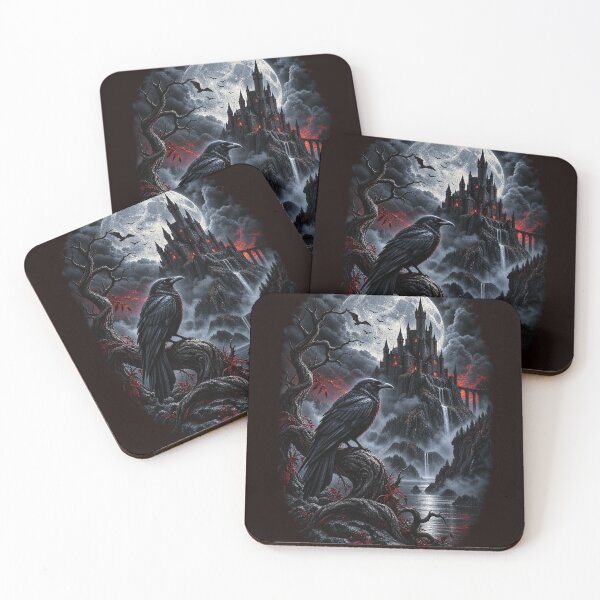 Item preview, Gothic Raven Castle Moon – Dark Fantasy Night Landscape designed and sold by Meentoos_1.