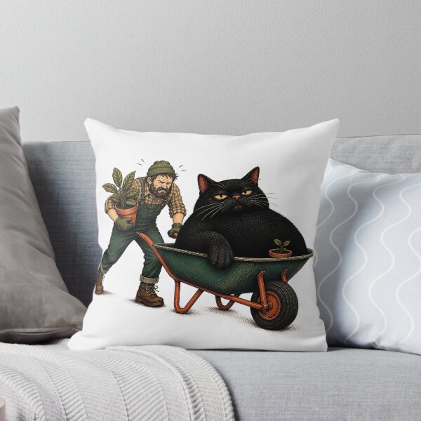 Item preview, Gardening With Cats – Wheelbarrow Cat designed and sold by Digital Culture Studio.
