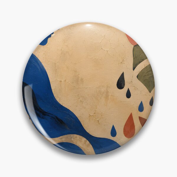 Item preview, Mid Century Modern Abstract Woman – Botanical Boho Portrait in Cobalt Blue & Terracotta designed and sold by GutyzDesignsES.
