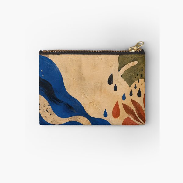 Item preview, Mid Century Modern Abstract Woman – Botanical Boho Portrait in Cobalt Blue & Terracotta designed and sold by GutyzDesignsES.