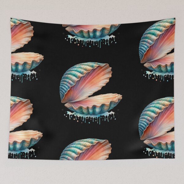 Item preview, Vibrant Seashell with Dripping Colors designed and sold by virdeiz.