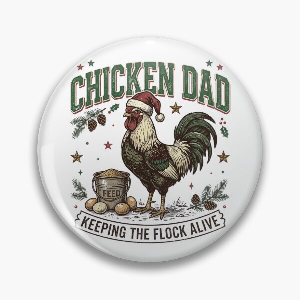 Item preview, Chicken Dad Keeping the Flock Alive Funny Christmas Rooster designed and sold by raedattia.