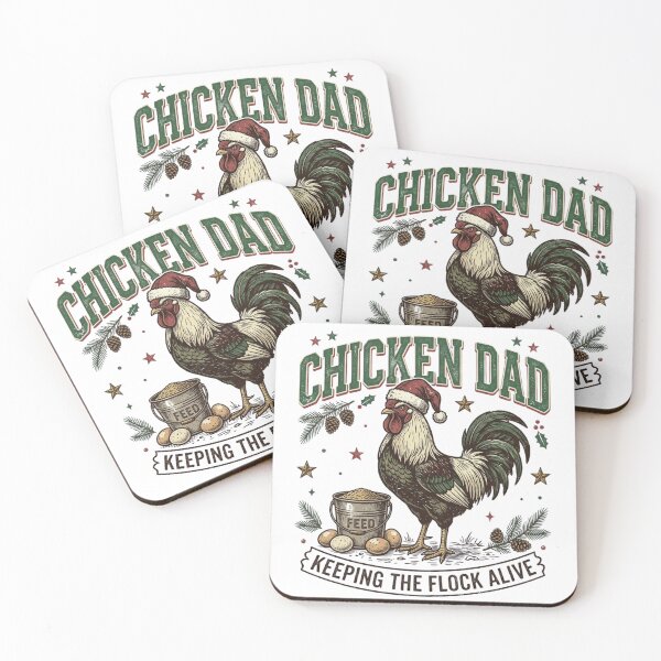 Item preview, Chicken Dad Keeping the Flock Alive Funny Christmas Rooster designed and sold by raedattia.