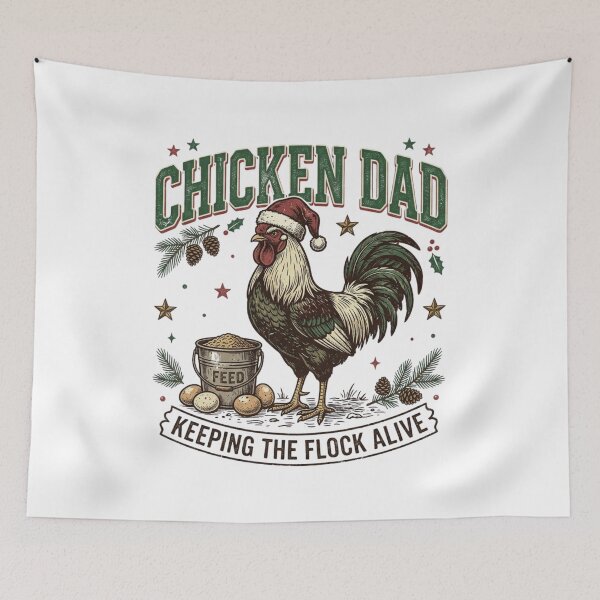 Item preview, Chicken Dad Keeping the Flock Alive Funny Christmas Rooster designed and sold by raedattia.
