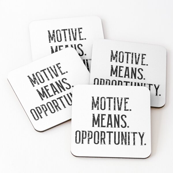 Item preview, Motive. Means. Opportunity.  Murder Mystery Podcast Lover designed and sold by BlueLineLAX.