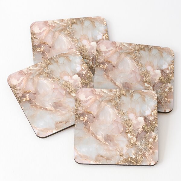 Item preview, Cream & Gold Marble Pattern - Ivory Alcohol Ink Geode Design designed and sold by Yoruhara.