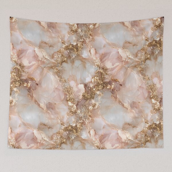 Item preview, Cream & Gold Marble Pattern - Ivory Alcohol Ink Geode Design designed and sold by Nine Lives Studio.