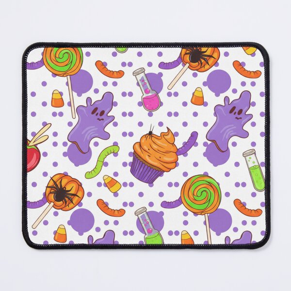 Item preview, Cute spooky candy pattern: ghosts, cupcakes, lollipops, worms, potions designed and sold by LenNo9881.