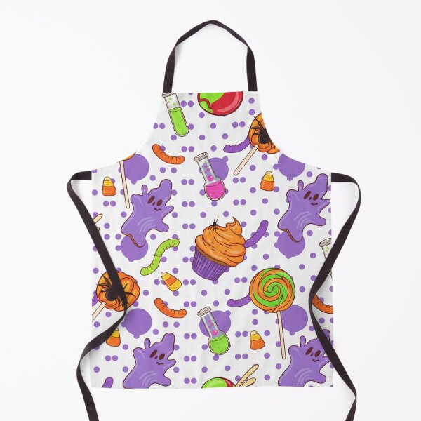 Item preview, Cute spooky candy pattern: ghosts, cupcakes, lollipops, worms, potions designed and sold by LenNo9881.