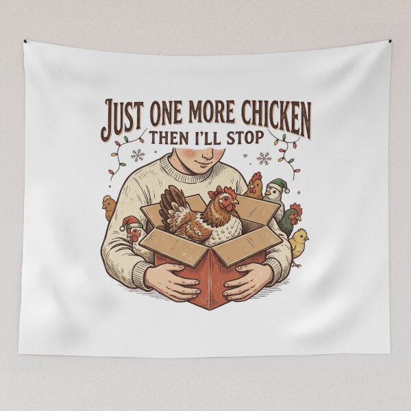 Item preview, Just One More Chicken I Promise Funny Christmas Chicken Math designed and sold by raedattia.