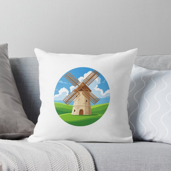 Item preview, Countryside Windmill Landscape Vinyl Sticker designed and sold by UndeadArtistX.