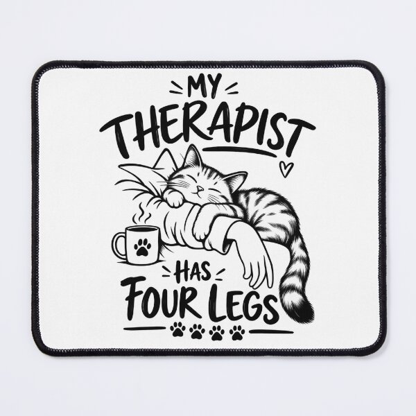 Item preview, My Therapist Has Four Legs Cat designed and sold by Okaza_.