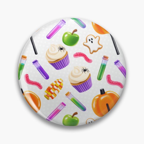 Item preview, Sweet Halloween Treats Seamless Pattern – Pumpkin Lollipops, Ghost Cookies and Cupcakes designed and sold by LenNo9881.