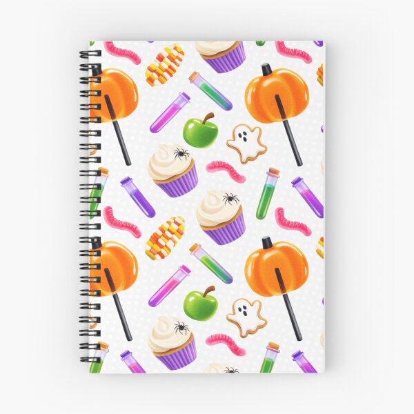 Item preview, Sweet Halloween Treats Seamless Pattern – Pumpkin Lollipops, Ghost Cookies and Cupcakes designed and sold by LenNo9881.