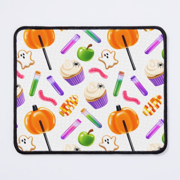 Item preview, Sweet Halloween Treats Seamless Pattern – Pumpkin Lollipops, Ghost Cookies and Cupcakes designed and sold by LenNo9881.