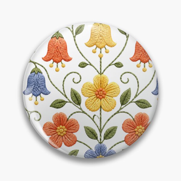 Item preview, Scandinavian Folk Floral Pattern designed and sold by VaneDesings.