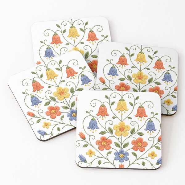 Item preview, Scandinavian Folk Floral Pattern designed and sold by VaneDesings.