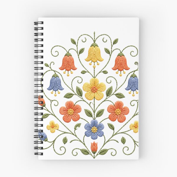 Item preview, Scandinavian Folk Floral Pattern designed and sold by VaneDesings.