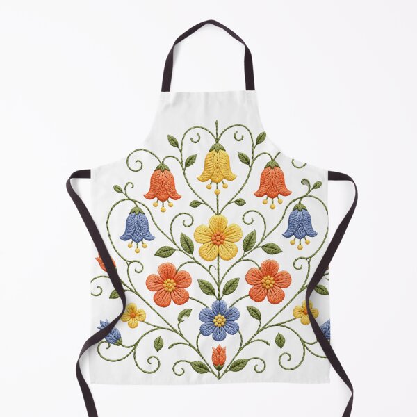 Item preview, Scandinavian Folk Floral Pattern designed and sold by VaneDesings.