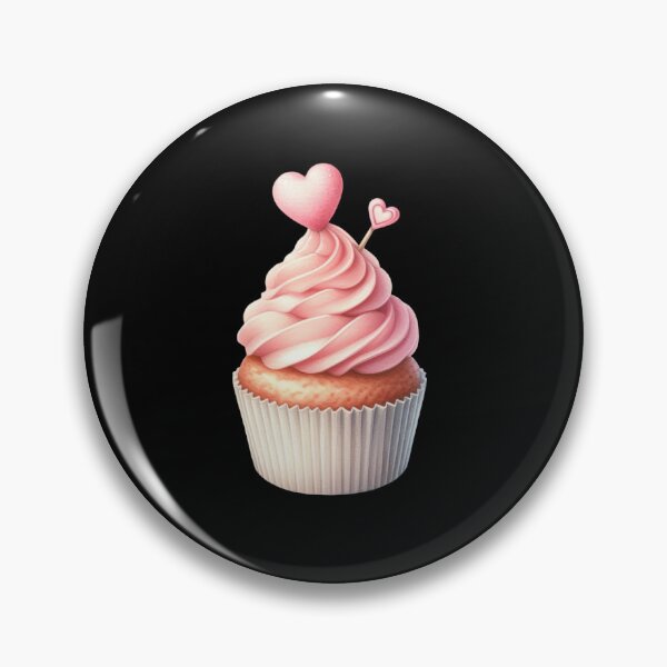 Item preview, Heart-topped Pink Cupcake designed and sold by virdeiz.