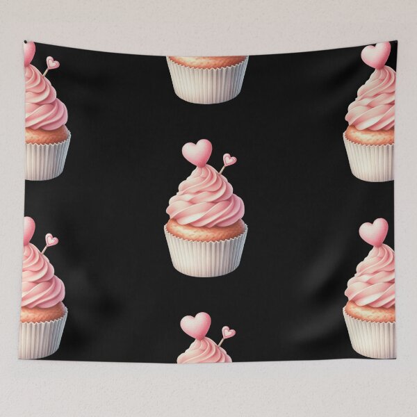 Item preview, Heart-topped Pink Cupcake designed and sold by virdeiz.