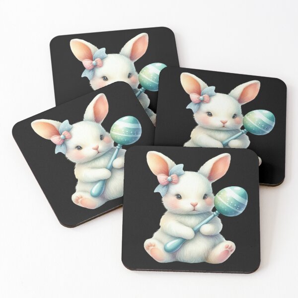 Item preview, Adorable Bunny with Easter Egg designed and sold by virdeiz.