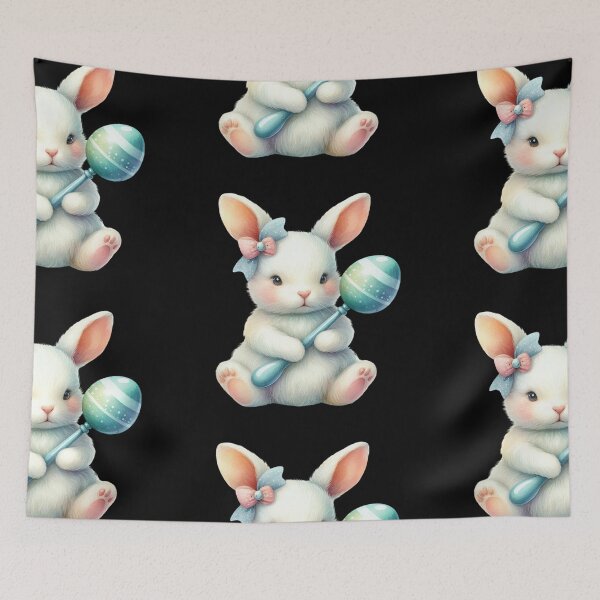 Item preview, Adorable Bunny with Easter Egg designed and sold by virdeiz.